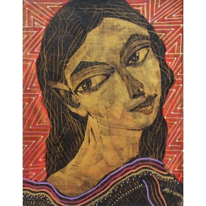 Akram Dost Baloch, 11 x 14 inch, Mixed Media on Canvas, Figurative Painting, AC-ADB-026